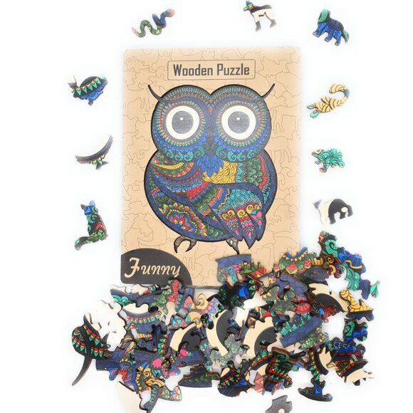 Suvira Animal Wooden Puzzle - Engaging, Educational, Owl - Picture 7 of 13